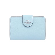 [Coach] COACH Wallet F06390 6390 Waterfall Cross Grain Leather Medium Corner Zipper Wallet Women [Outlet Product] [Brand]