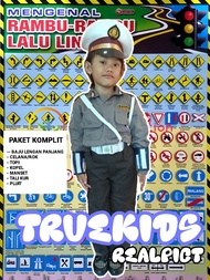 BAJU SERAGAM POLISI ANAK LAKI-LAKI DAN PEREMPUAN /KOSTUM KARNAVAL/PAKET KOMPLIT / BAJU SERAGAM POCIL