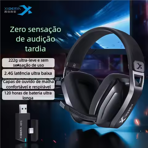 XIBERIA K01S 2.4GHz Wireless Headsets Gamer with Mic for PS5 PS4 PC Mac Phone Playstation Bluetooth 