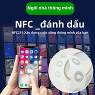 10 Chiếc/50 Con/100 Viên Ntag215 Thẻ NFC 13.56 MHz ISO14443A Dán Keo Nhãn RFID Cho Điện Thoại Tương