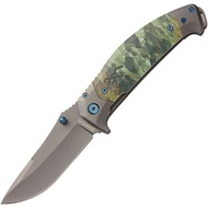 Browning TDX 3.25" 7Cr17Mov Titanium-Coated Steel Camo Inlay Folding Knife