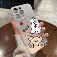 For OnePlus 13 13T 12 11 10 9 7 Pro 9RT 5G 8 8T OnePlus13 Phone Case White Translucent Line Dog Pupp