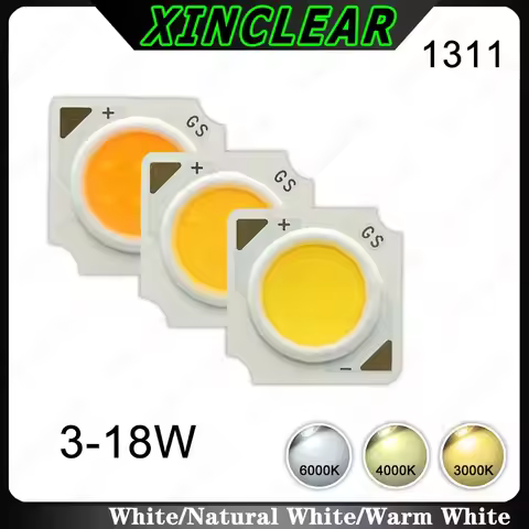 10PCS High CRI Ra 95 LED Chips Warm Natural White 3000-6000K 3W 5W 7W 10W 12W 15W 18W 1311 COB Chip 