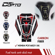PCX160 Carbon Fibre Look Fuel Tank Pad Protector, Anti-Scratch Sticker, PCX160 Mods, Protective Deca