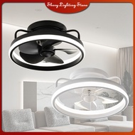 【Shrry Lighting】13.5inchs Ceiling Fan With Light 360° Rotation Small Ceiling Fan For HDB Toilet/Shel