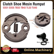 Mesin Rumput Clutch Shoe Honda GX31 GX35 TL33 TL43 TB33 TB43 TU33 TU43 Ogawa BG330 BG430DT Brush Cut