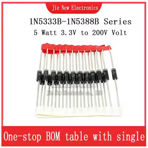 20pcs/lot 5W Zener Diodes CASE17 13V 14V 15V 16V 17V 18V 19V 20V 22V 24V 25V 27V 28V 30V 33V 36V 39V