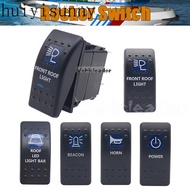 HYS 1PCS Blue LED Rocker Switch 5 Pin 12v/24v Car Switch Boat Truck Light With Dual Illuminated LED 