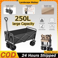 Outdoor Trolley Wagon Utility Folding Trolleys Foldable Cart 8 Inch Big Wheel Camping Wagon Tool Tru