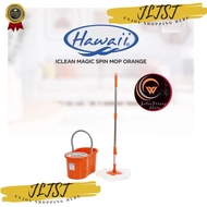 Iclean Rotary MOP With Bucket Magic Spin Microfiber MOP Orange