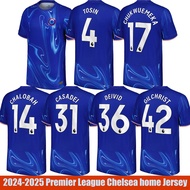 XY 2024-2025 Premier League Chelsea Tosin Chukwuemeka Chalobah Casadei Deivid Gilchrist home Jersey 