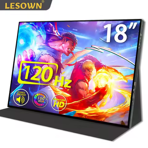 LESOWN 18 inch 1.5K 120Hz Portable Monitor Touch 16:10 100%sRGB Display ADS Gaming Screen for PC Lap