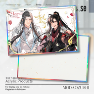 Acrylic Laser Frame Double Flash Color Card Wei Wuxian Lan Wangji Anime Stand Poster Customizable Ch