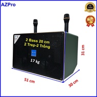 Loa Bluetooth chính hãng Azpro công suất 2 bass 20-6 đường tiếngAZ-D318 mạch 12 núm chỉnhRrevert