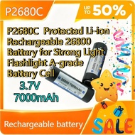 3.7V 7000mAh High-Capacity P2680C Protected Li-ion Rechargeable 26800 Battery for Strong Light Flash