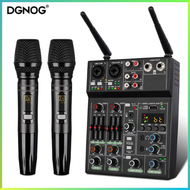 BEST SELLER DGNOG Audio Mixer Console 5 Channel Bluetooth with 2 Microphone / Audio Mixer Console 5 