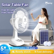 Solar Fan Stand Fan Angin Kipas Table Fan 5 Blades kipas Floor Fan DC Fan Strong Wind Portable Fan D