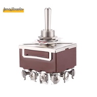 AC 380V 10A ON/OFF/ON 3 Positions 12 Pin Latching Toggle Switch 4PDT