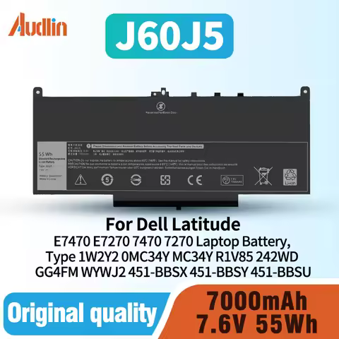 E7470 E7270 J60J5 Battery for Dell Latitude E7470 E7270 7470 7270 1W2Y2 0MC34Y MC34Y R1V85 242WD GG4
