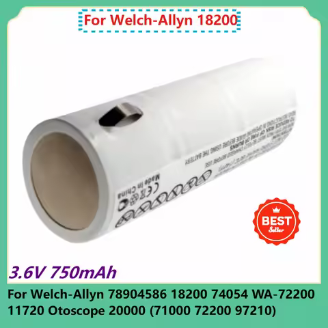 3.6V 750mAh Rechargeable Battery for Welch-Allyn 78904586 18200 74054 WA-72200 11720 Otoscope 20000 