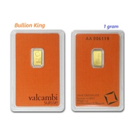 1 gram Valcambi Suisse Gold bar | 999.9 Purity