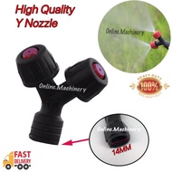 Y-SHAPED NOZZLE 14mm KNAPSACK BATTERY SPRAYER Y NOZZLE KEPALA PAM RACUN Alfaerre FST Victa Kaba Ogaw