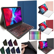 For iPad Pro 11 (2020) Backlight Wireless Bluetooth Keyboard Pen Slot Leather Stand Case Cover