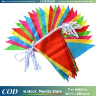 80Meter Colorful Fiesta Flag Plastic Triangle Flags Banderitas Flag Birthday Party Decoration Supply