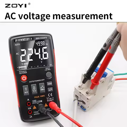 ZOYI ZT-X Digital Multimeter ZT301 T-RMS Auto Range EBTN DC AC Voltmeter Ammeter Capacitor Ohm Hz NC
