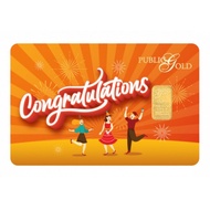 PUBLIC GOLD Bullion Bar 0.5g (Au 999.9) - Congratulations 🎉