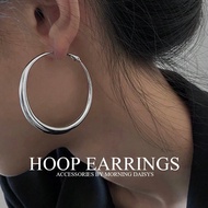 MORNING DAISYS Silver Big Hoop Earrings