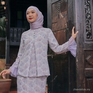 【In stock】lilac Kurung Baju Raya 2024 Kirana Kurung Kedah floral Kurung Sulam pattern Kurung plus size cheap Reesa floral embroidery Kurung ironlesskurung modern. Suitable for ille