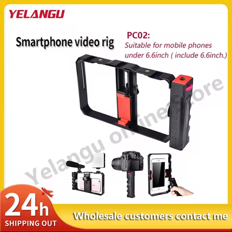 YELANGU PC02 Phone Stabilizer Ultralight Smartphone Cage Shooting Video Holder for IPhone Xs Max XR 