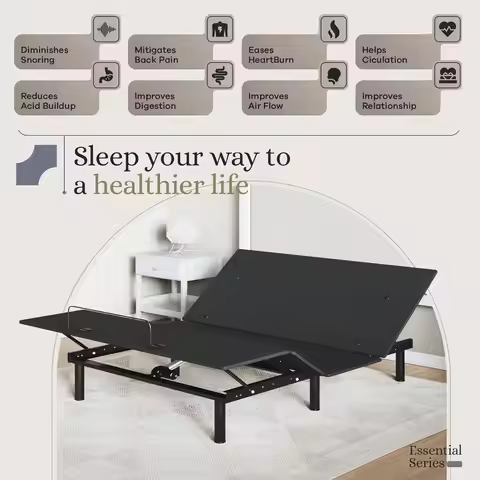 Adjustable Bed , Easy Assembly, Head and Foot Lift, Memory Positions, Zero Gravity, Wireless Remote