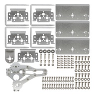 diymore Robotic Arm Kit Silver ROT3U 6DOF Aluminium Robot Arm Mechanical Robotic Clamp Claw Kits No 