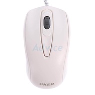 OKER เมาส์ USB Optical Mouse (I-239) White