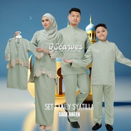 [sage Green] SET FAMILY SEDONDON SYATILLA KURUNG MODEN BAJU MALAY CEKAK MUSANG FATHER SON MOTHER
