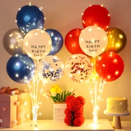 12pcs Balloons Set With LED Light Birthday Backdrop For Photoshoot Design  Assorted Balloons Tree Wi