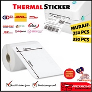 Waybill A6 Thermal Sticker 350pcs Roll Thermal Label Stick 100mm*150mm Airway Bill Courier Bag Shipp