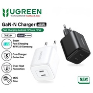 Ugreen Dual Port Type C Adapter GaN N Series 45W Super Fast Charging