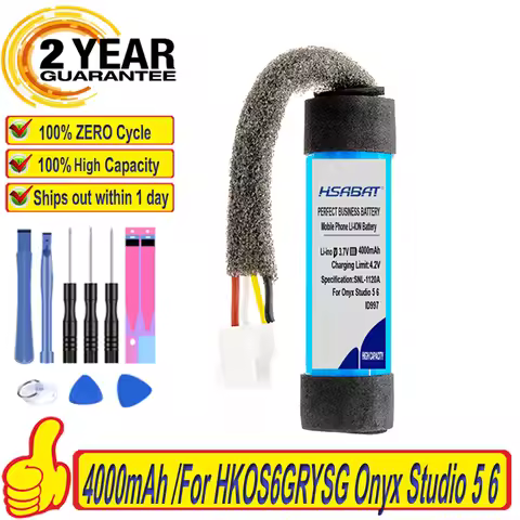 Top Brand 100% New 4000mAh ID997 Battery for Harman/Kardon HKOS6BLKSG HKOS6GRYSG Onyx Studio 5 6 7 S