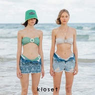 KLOSET Acrylic Ring Bikini Set (KK22-SW005) ชุดว่ายน้ำบิกินี่เกาะอก