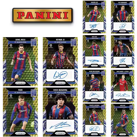 Panini Prizm Laliga FC Barcelona Messi Neymar Maradona Fati Pedri Xavi Diy Homemade Football Star Tr