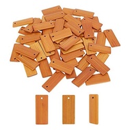 Wooden Tags Key Ring Blanks Rectangle Engraving Blanks Natural Wood Key Ring Tag for Keychain Wine B