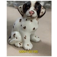 Tượng tiểu cảnh chó đốm gốm h33cm gốm sứ Bát Tràng