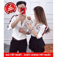 Áo sơ mi Cặp nam nữ chữ LOVE cao cấp | Áo cặp sơ mi đôi đẹp