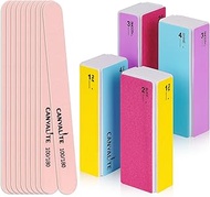 Canvalite Nail Buffer for Natural Nails, All in One 4 Way Nail File & Buffer Block That Shapes, File