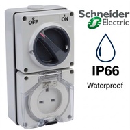 Schneider S56C313GY 13A Weatherproof Switched Socket Outlet IP66 (Sirim Approve)