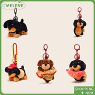 MELENE Dachshund Dog Keychain, Furry Puppy Creative Furry Puppy Keyring, Coin Purse Bag Pendant Stuf