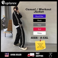 EXPLOREX Men Jacket Gym jacket Training Jacket Men outerwear Coat Black Jacket Blue Jacket Jaket Lel